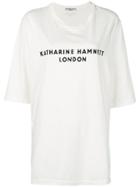 Katharine Hamnett London Logo Print Oversized T-shirt - White