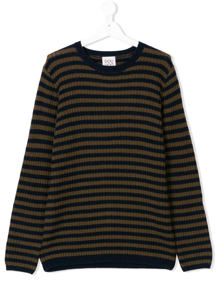 Douuod Kids Teen Striped Knitted Jumper - Multicolour