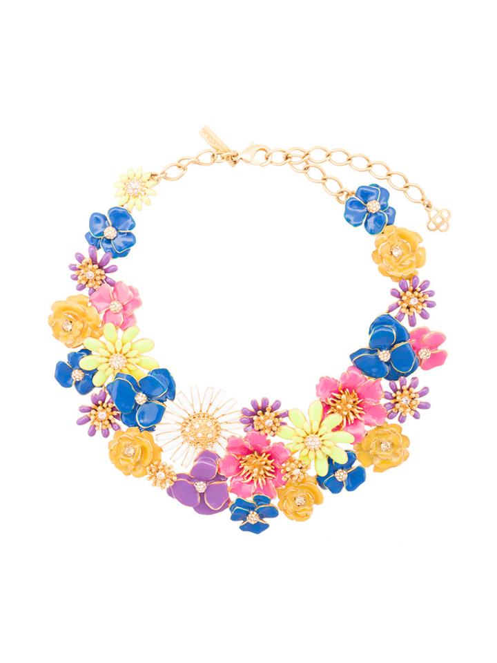 Oscar De La Renta Floral Necklace - Multicolour