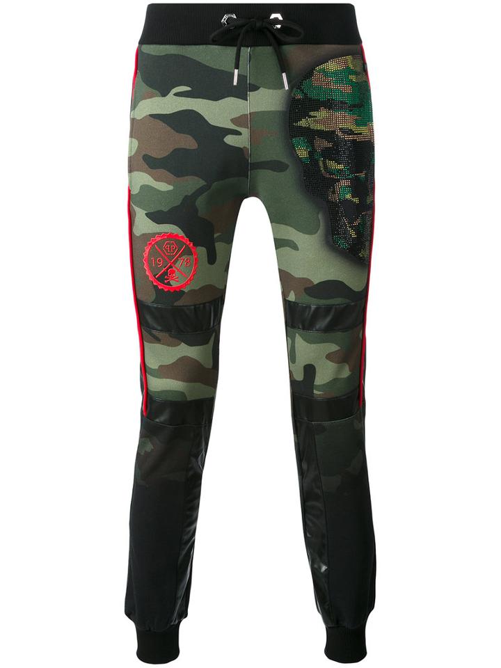 Philipp Plein - Raitaro Track Pants - Men - Cotton/polyester/polyurethane - S, Black, Cotton/polyester/polyurethane