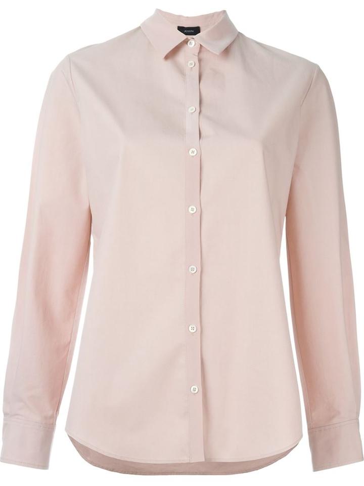 Joseph Box Pleat Shirt, Women's, Size: 42, Pink/purple, Cotton/silk