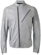 Diesel Zip Pocket Jacket, Men's, Size: Large, Grey, Leather