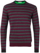 Sun 68 Striped Sweater - Pink & Purple