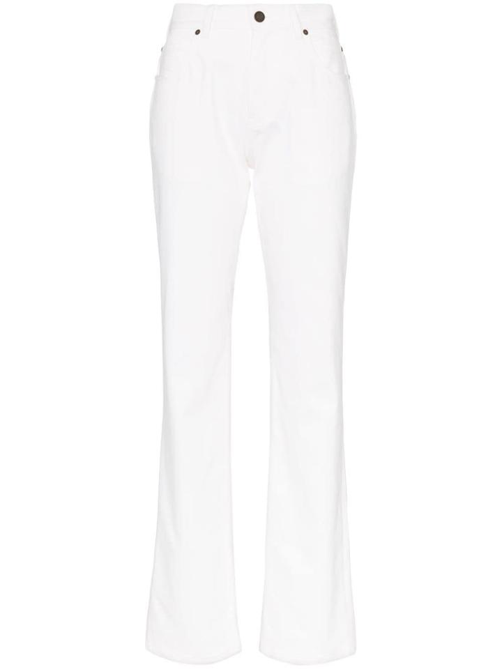 Calvin Klein 205w39nyc Jaws Pocket Detail Straight Leg Jeans - White