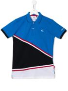 Harmont & Blaine Junior Teen Colour Block Polo Shirt - Blue