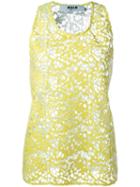 Msgm Lace Sequinned Tank Top