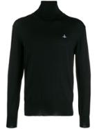 Vivienne Westwood Embroidered Roll Neck Sweater - Black