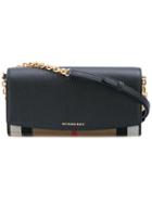 Burberry Detachable Strap Flap Wallet - Black