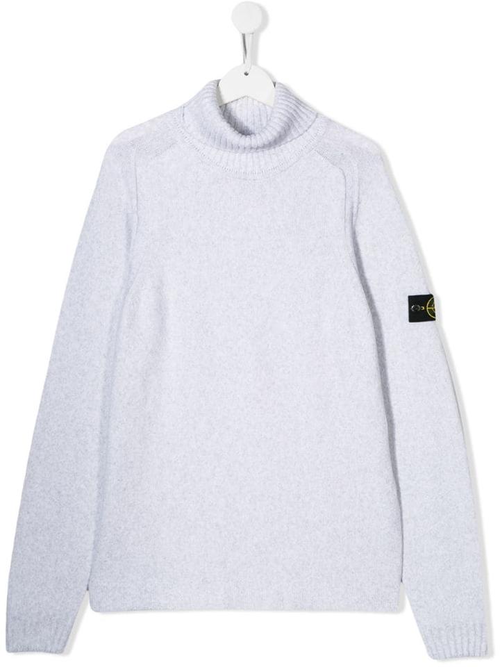 Stone Island Junior Teen Roll Neck Sweater - Grey