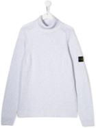 Stone Island Junior Teen Roll Neck Sweater - Grey