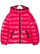 Moncler Kids Hooded Padded Jacket, Girl's, Size: 10 Yrs, Pink/purple