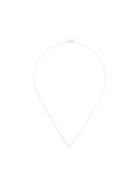 Natalie Marie 9kt Rose Gold Tiny Amethyst Baguette Pendant Necklace