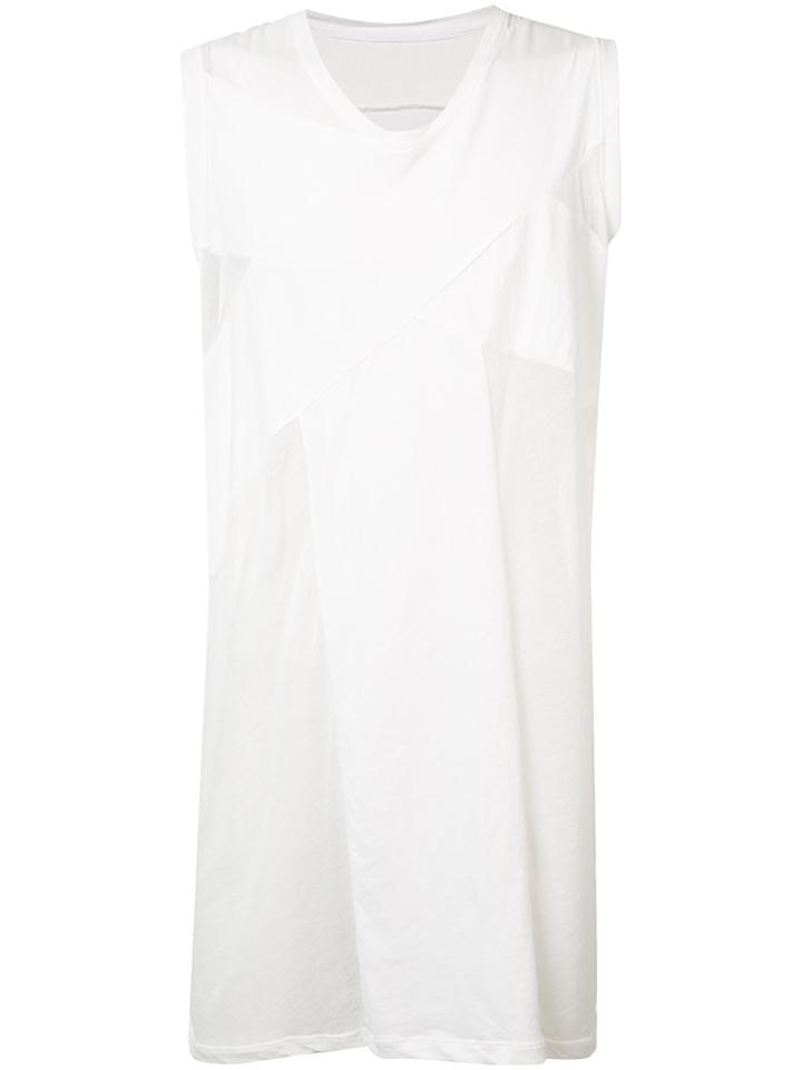 Julius Sheer Panel Tank, Men's, Size: 4, White, Cotton/modal