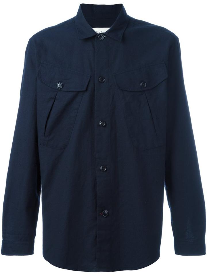Oliver Spencer 'trafalgar Bowfell' Shirt, Men's, Size: Large, Blue, Cotton
