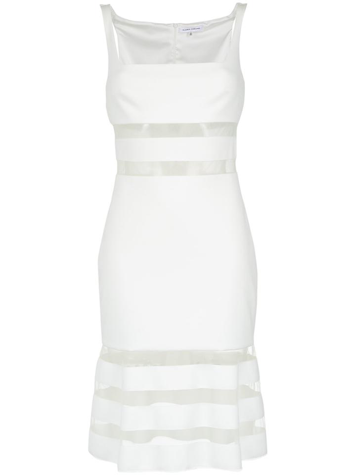 Gloria Coelho Sheer Panels Short Dress - White
