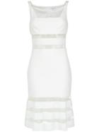 Gloria Coelho Sheer Panels Short Dress - White