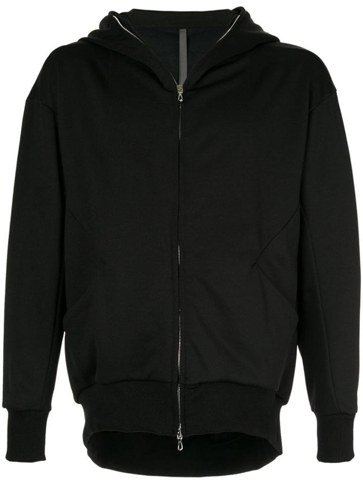 Attachment Zip Front Hoodie - Black