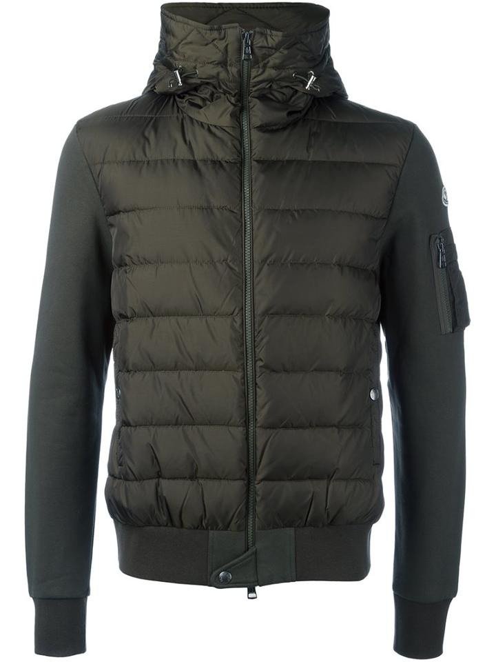 Moncler Padded Hoodie, Men's, Size: Xxl, Green, Polyamide/cotton/feather Down