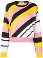 Msgm Diagonal-stripe Sweater - Multicolour