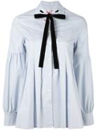 Vivetta 'maggiorana' Hand Collar Shirt, Women's, Size: 40, Blue, Cotton/spandex/elastane