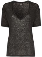 Isabel Marant Maree Linen V-neck T-shirt - Grey