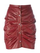 Isabel Marant Étoile 'july' Faux Leather Skirt, Women's, Size: 36, Red, Cotton/polyurethane/viscose