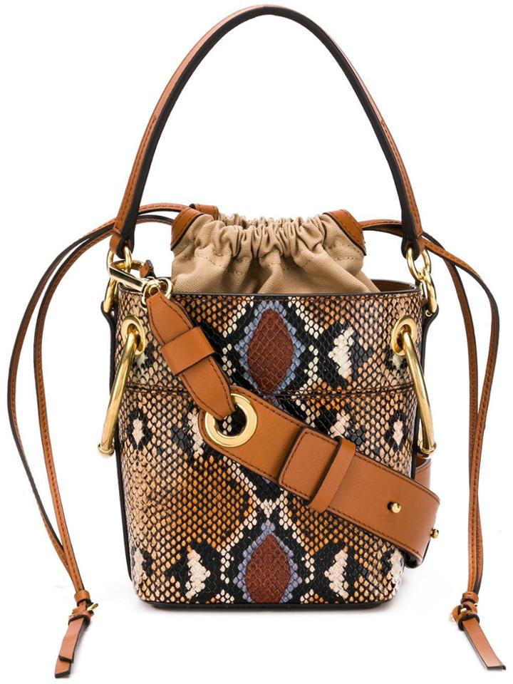 Chloé Mini Roxy Bucket Bag - Brown