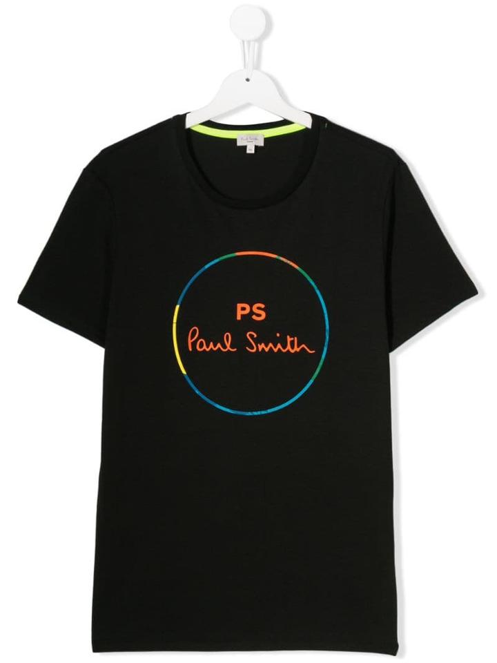Paul Smith Junior Teen Logo Print T-shirt - Black