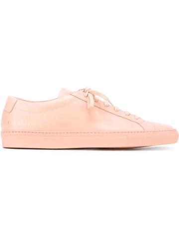 Common Projects Original Achilles Low Sneakers, Men's, Size: 8.5, Pink/purple, Calf Leather/rubber/leather