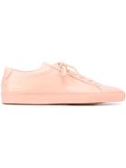 Common Projects Original Achilles Low Sneakers, Men's, Size: 8.5, Pink/purple, Calf Leather/rubber/leather