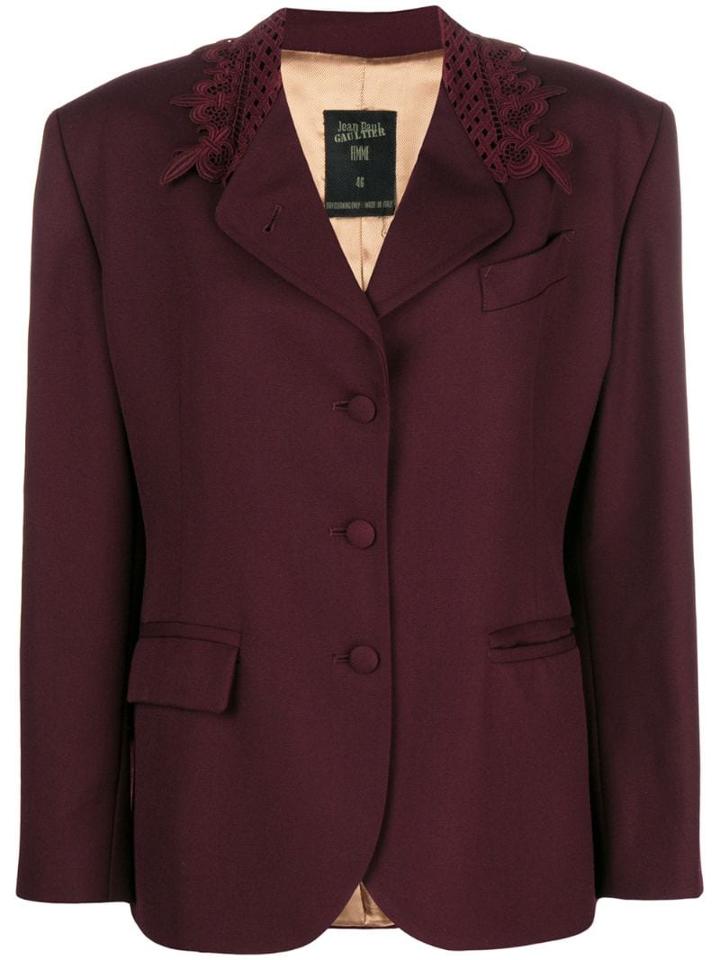 Jean Paul Gaultier Pre-owned 1990's Macramé Panel Blazer - Red