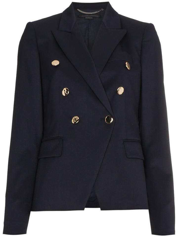 Stella Mccartney Double Breasted Wool Blazer - Blue