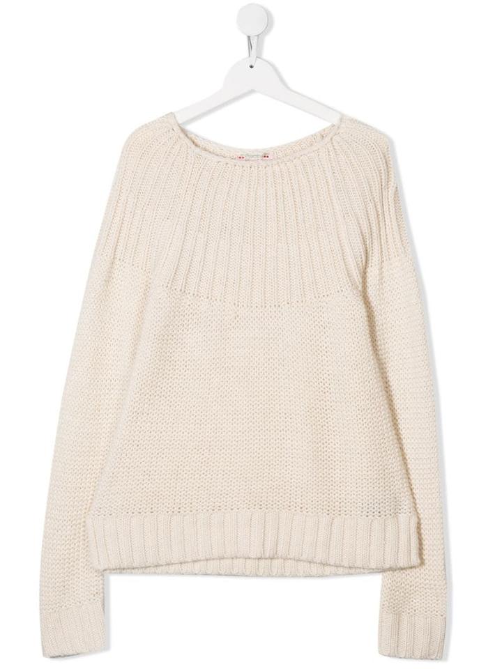 Bonpoint Teen Long Sleeve Knitted Jumper - Neutrals