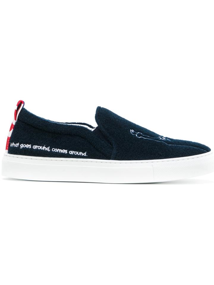 Joshua Sanders New York Slip-on Sneakers - Blue