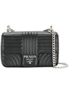 Prada Bevelled Shoulder Bag - Black