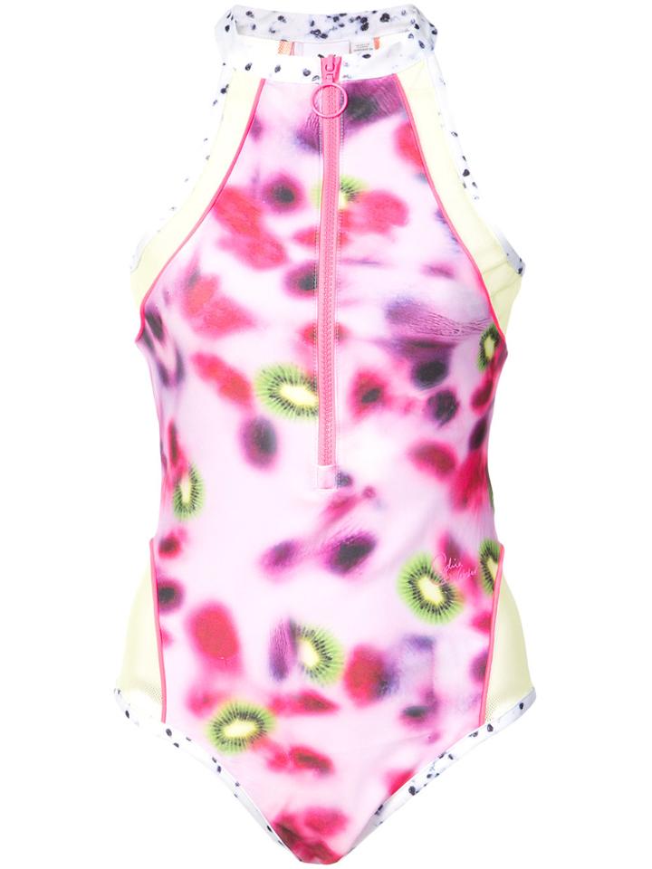Puma X Sophia Webster Gradient Zipped Swimsuit - Pink & Purple