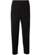 Homme Plissé Issey Miyake Pleated Trousers, Men's, Size: 2, Black, Polyester