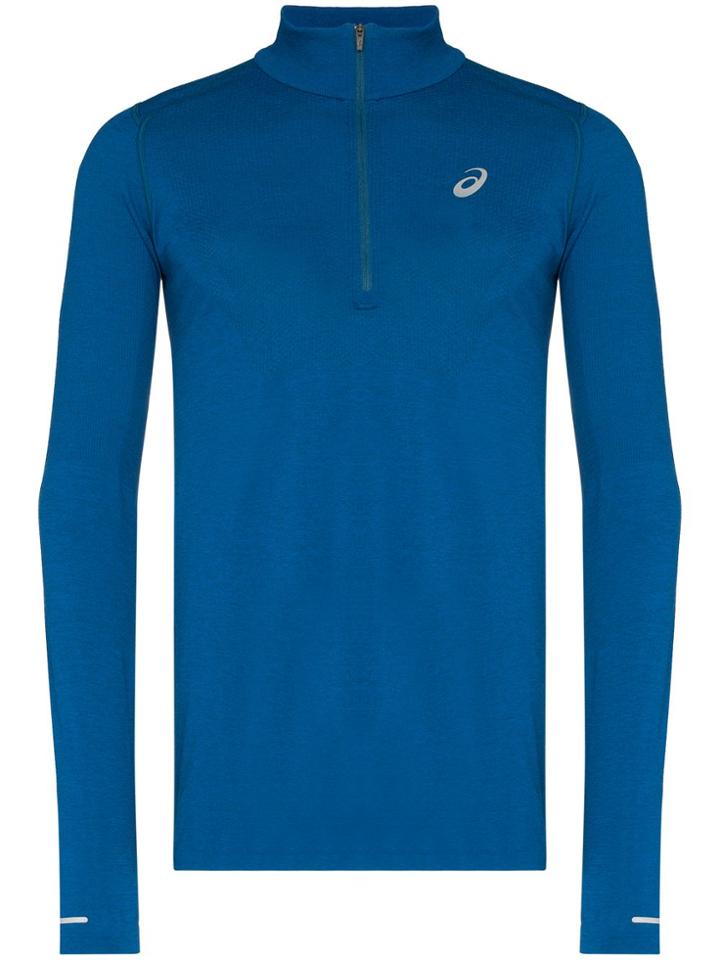 Asics Half-zip Long-sleeve T-shirt - Blue