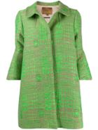 Alessia Santi Zigzag Print Coat - Green
