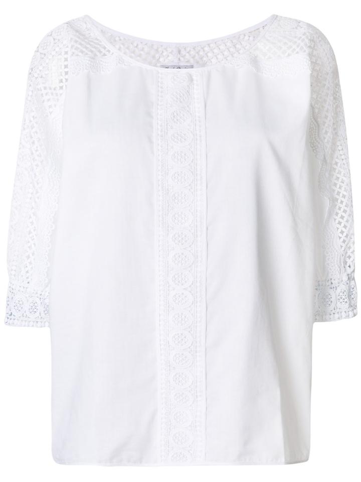 Charo Ruiz Mesh Sleeve Blouse - White