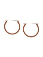 Salvatore Ferragamo Hoop Earrings - Brown