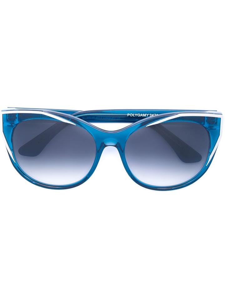 Thierry Lasry Cat Eye Sunglasses, Women's, Blue, Acetate/plastic