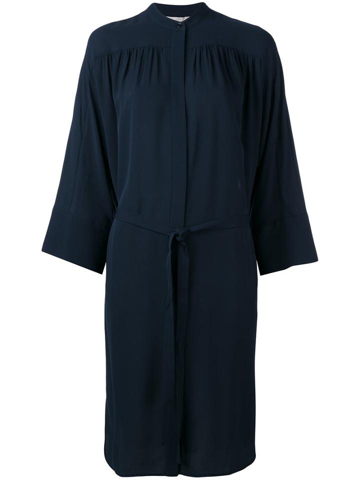 Vince Belted Dress, Women's, Size: Small, Blue, Silk