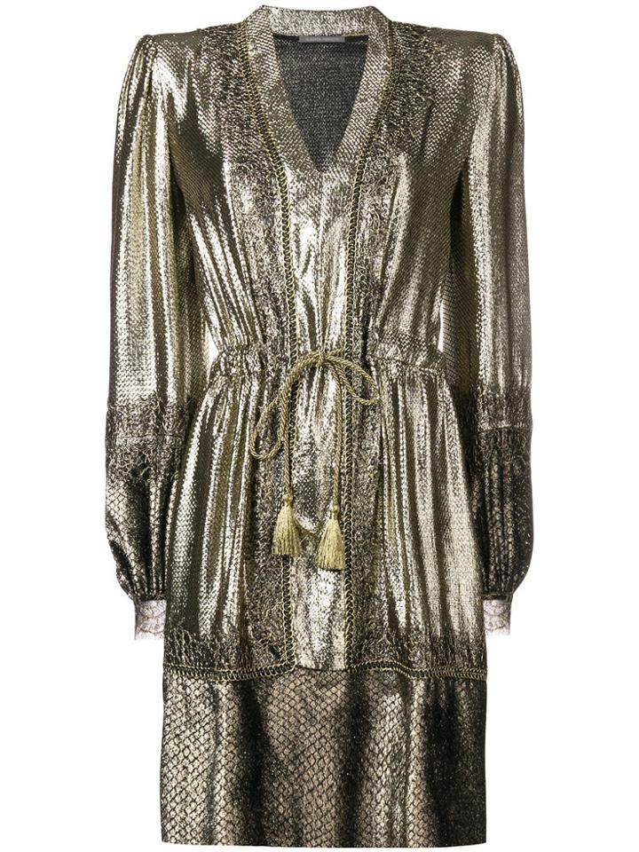 Alberta Ferretti Metallic Dress