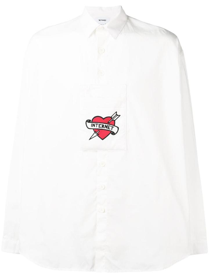 Sunnei Internet Love Heart Shirt - White