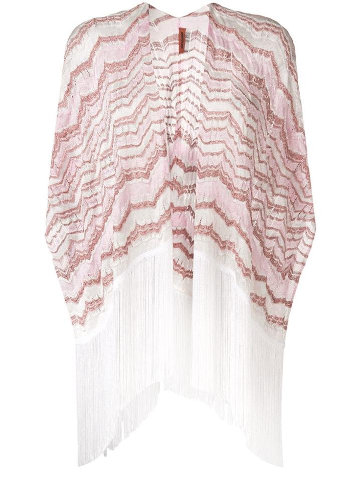 Missoni Fringed Poncho Top - Pink