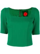 Ultràchic Cropped Top, Women's, Size: 40, Green, Polyester/spandex/elastane/wool