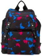 Lanvin Printed Backpack, Black, Polyester