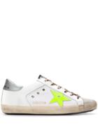Golden Goose Superstar Leopard Print Lace-up Sneakers - White