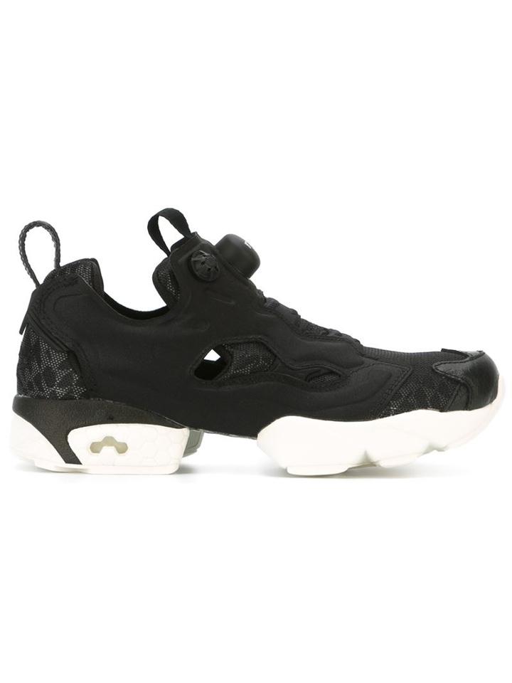 Reebok Insta Pump Sneakers, Women's, Size: 10, Black, Leather/nylon/neoprene/rubber